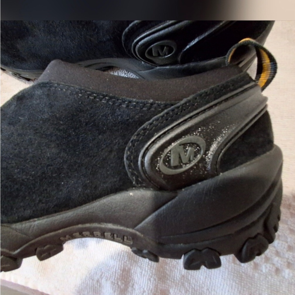 Merrell Satellite Moc Women Shoes Black Suede